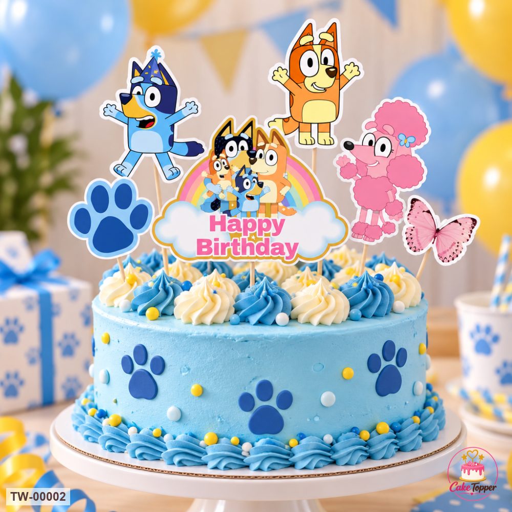 Animals Topper Sheet 01 on a cake