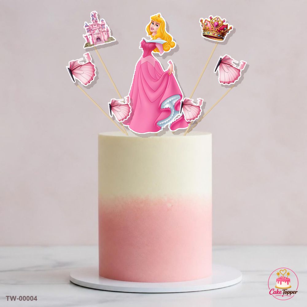 Aurora Topper Sheet 01 on a cake