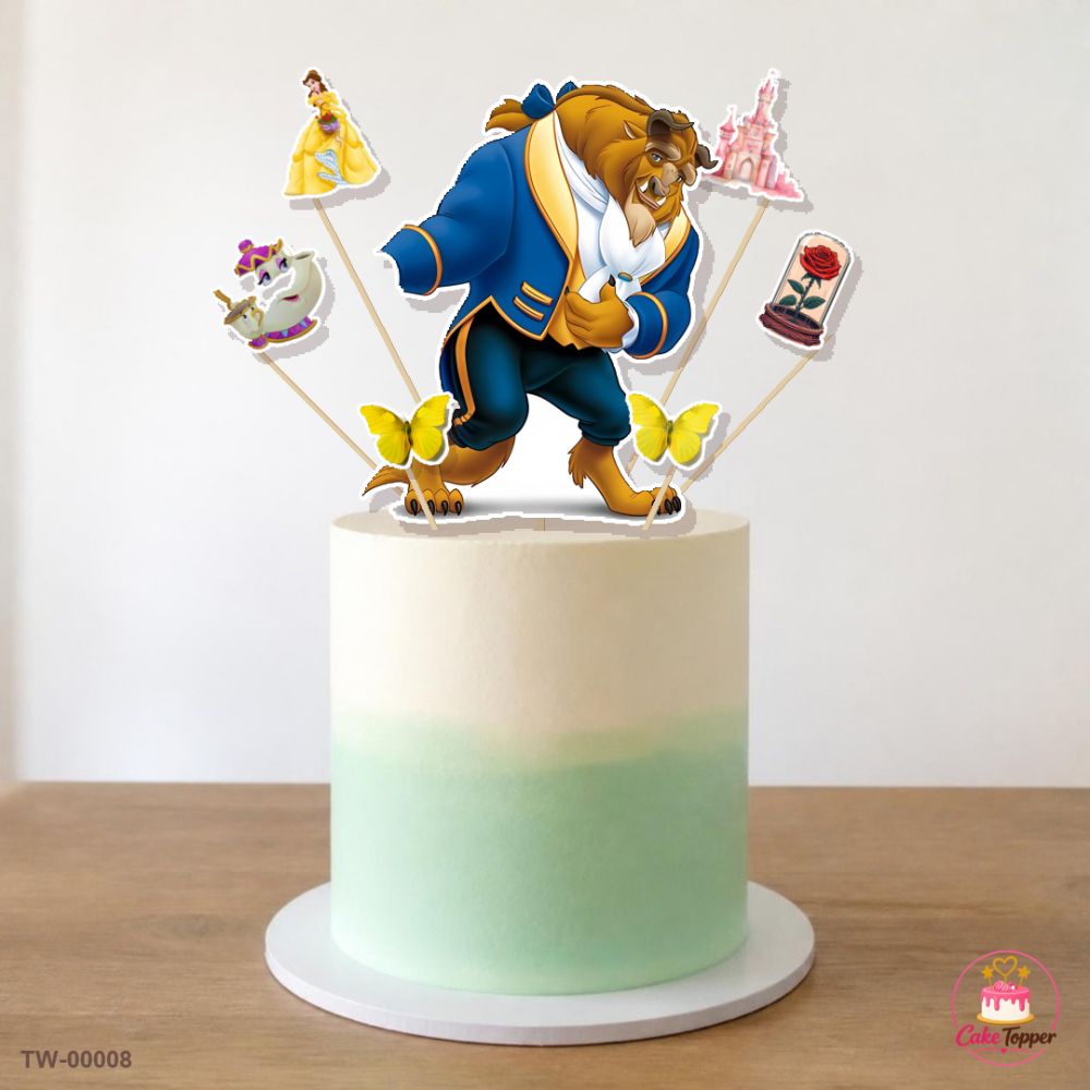 Belle Topper Sheet 01 on a cake