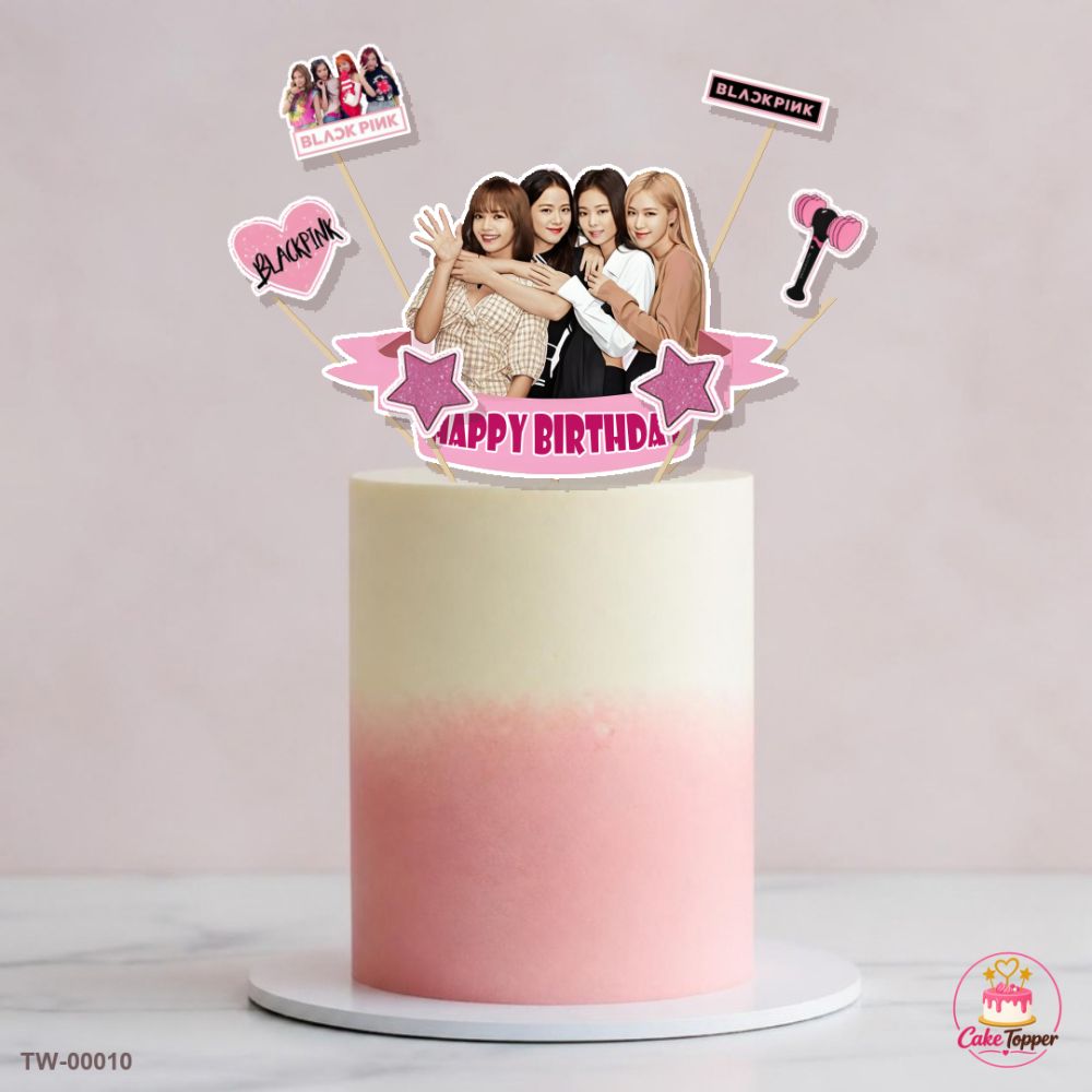 BlackPink Topper Sheet 01 on a cake
