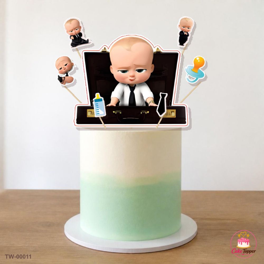 Boss Baby Topper Sheet 01 on a cake