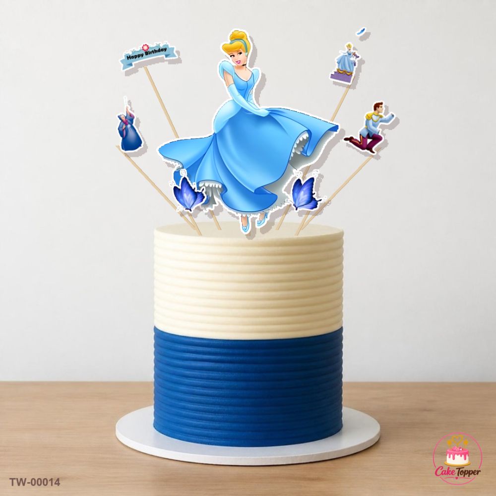 Cinderella Topper Sheet 01 on a cake