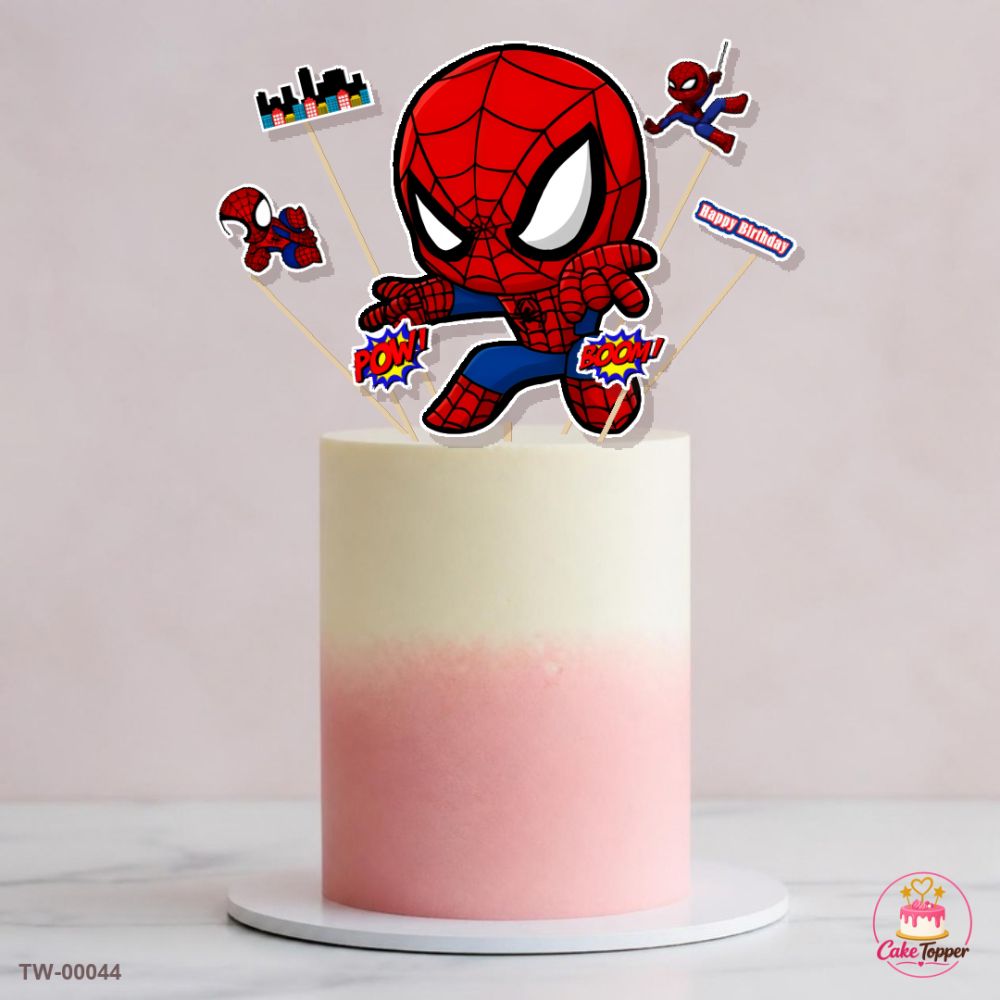 Spiderman Topper Sheet 01 on a cake