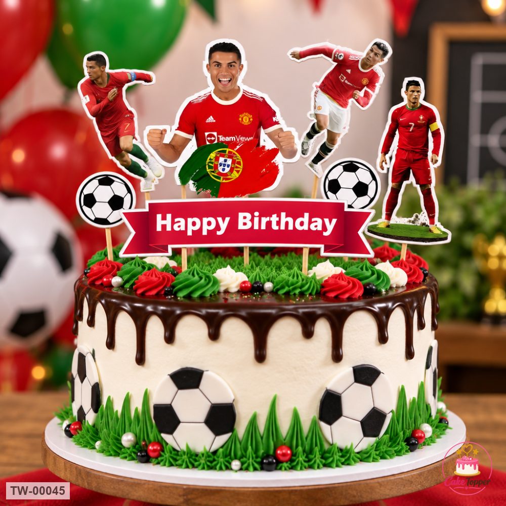 Sports Topper Sheet 01 on a cake
