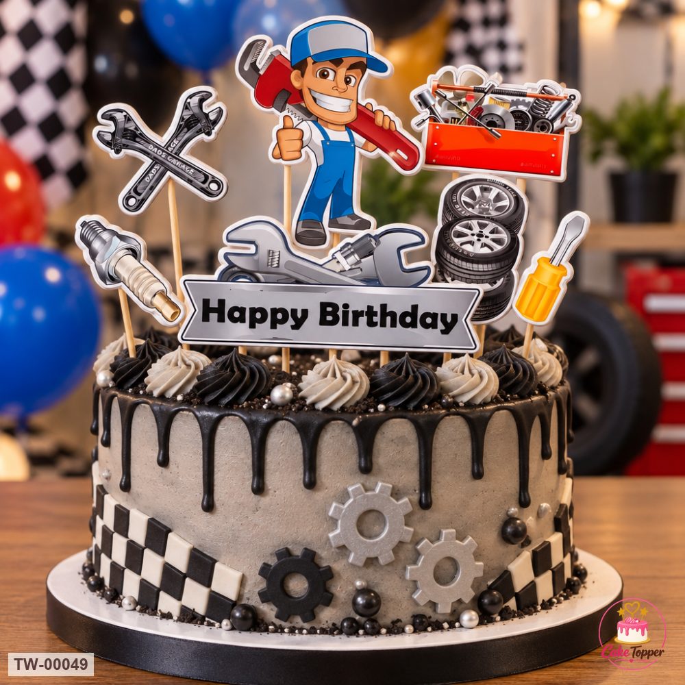 Vehicle Topper Sheet 01 on a cake