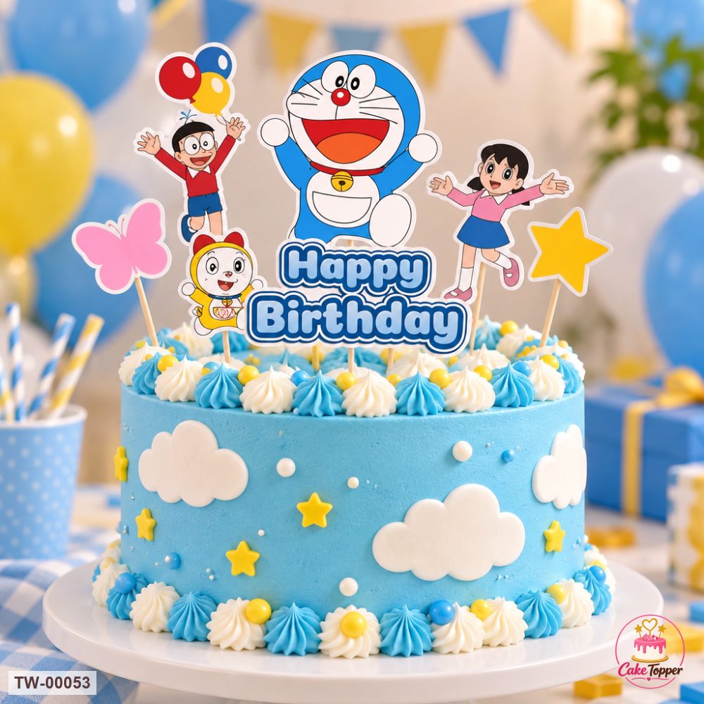 Little Boy Topper Sheet 01 on a cake