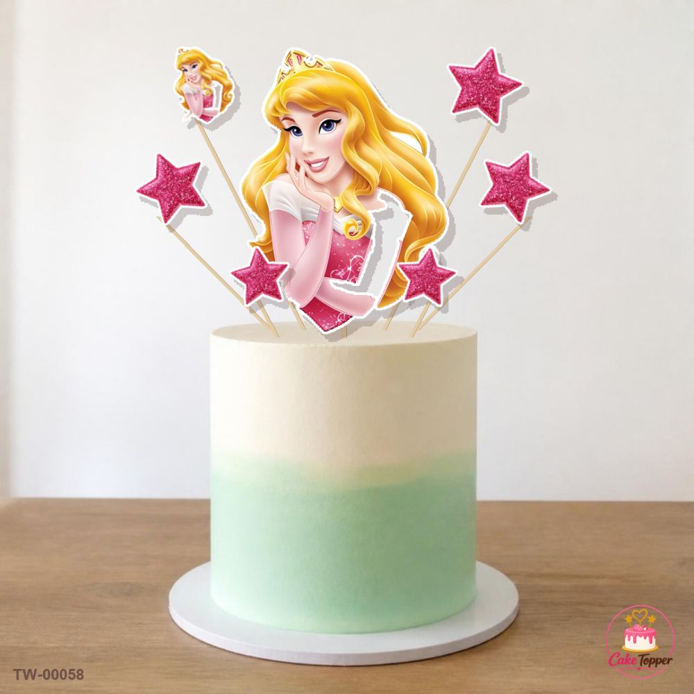 Aurora Topper Sheet 02 on a cake
