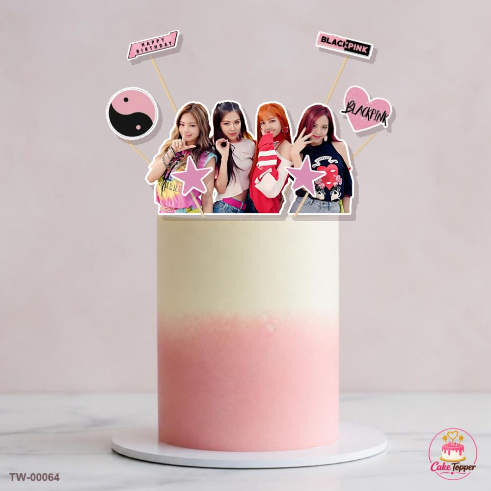BlackPink Topper Sheet 02 on a cake