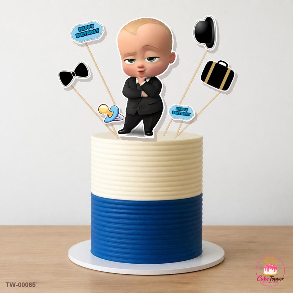 Boss Baby Topper Sheet 02 on a cake