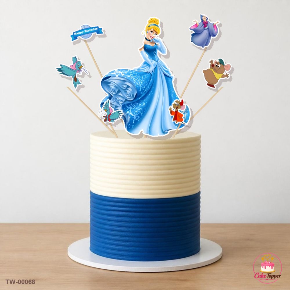 Cinderella Topper Sheet 02 on a cake