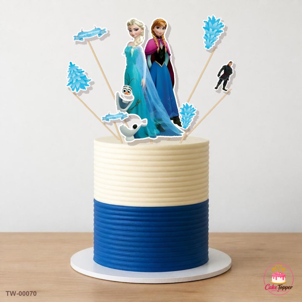 Elsa Topper Sheet 02 on a cake