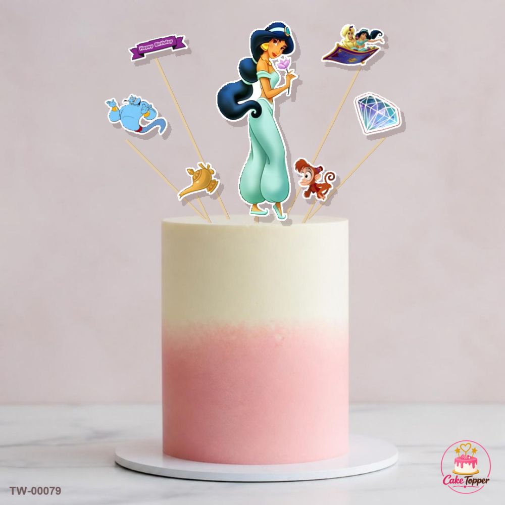 Jasmine Topper Sheet 02 on a cake