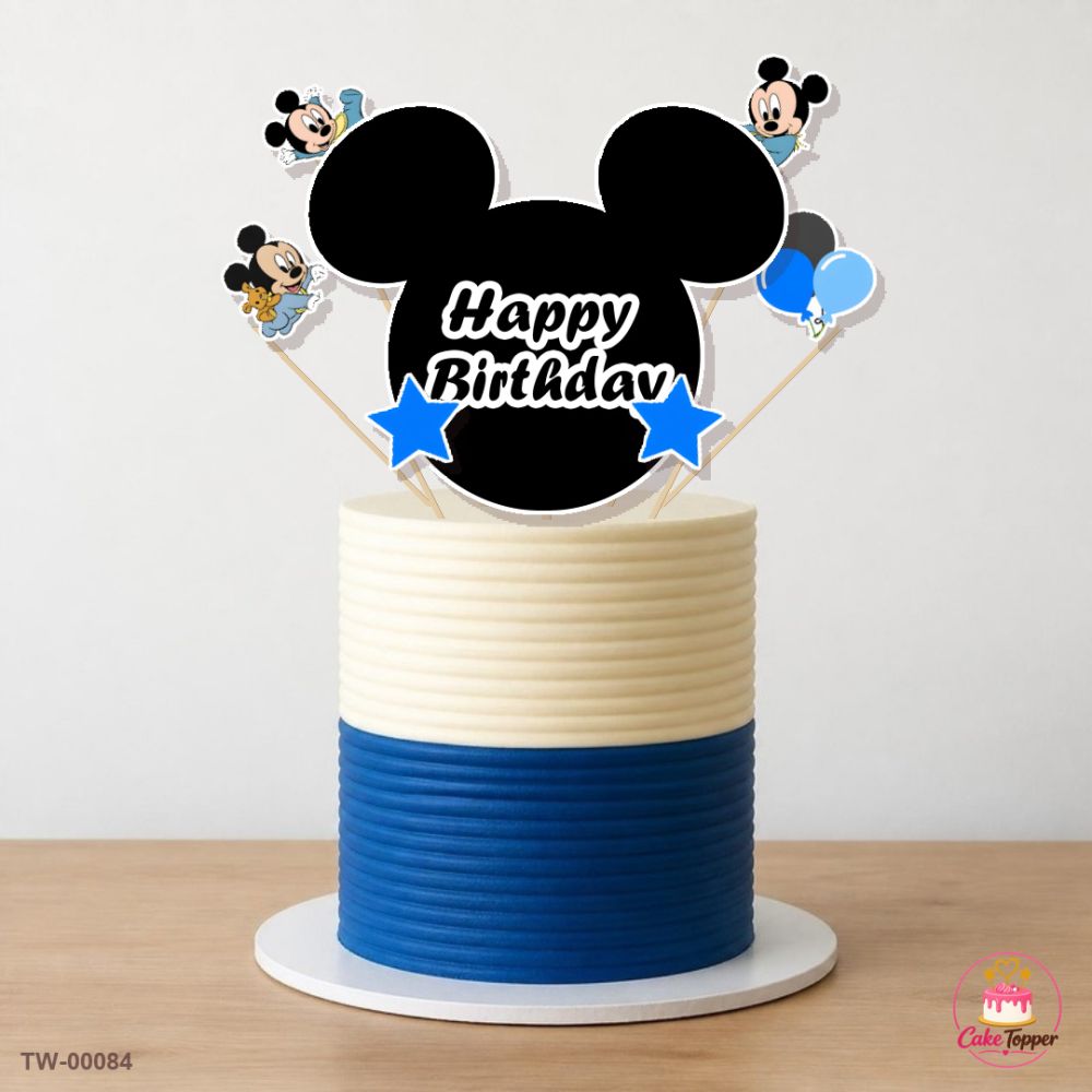 Mickey Mouse Topper Sheet 02 on a cake