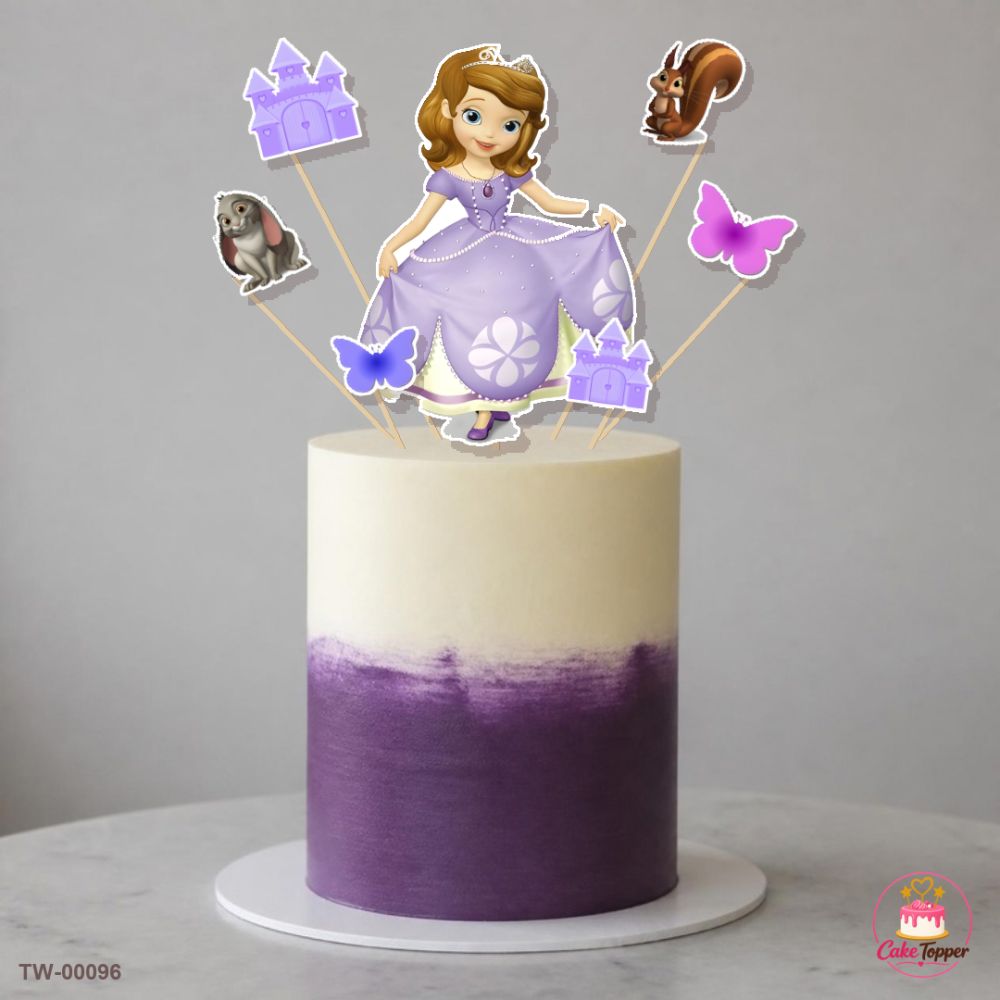 Sofia Topper Sheet 02 on a cake