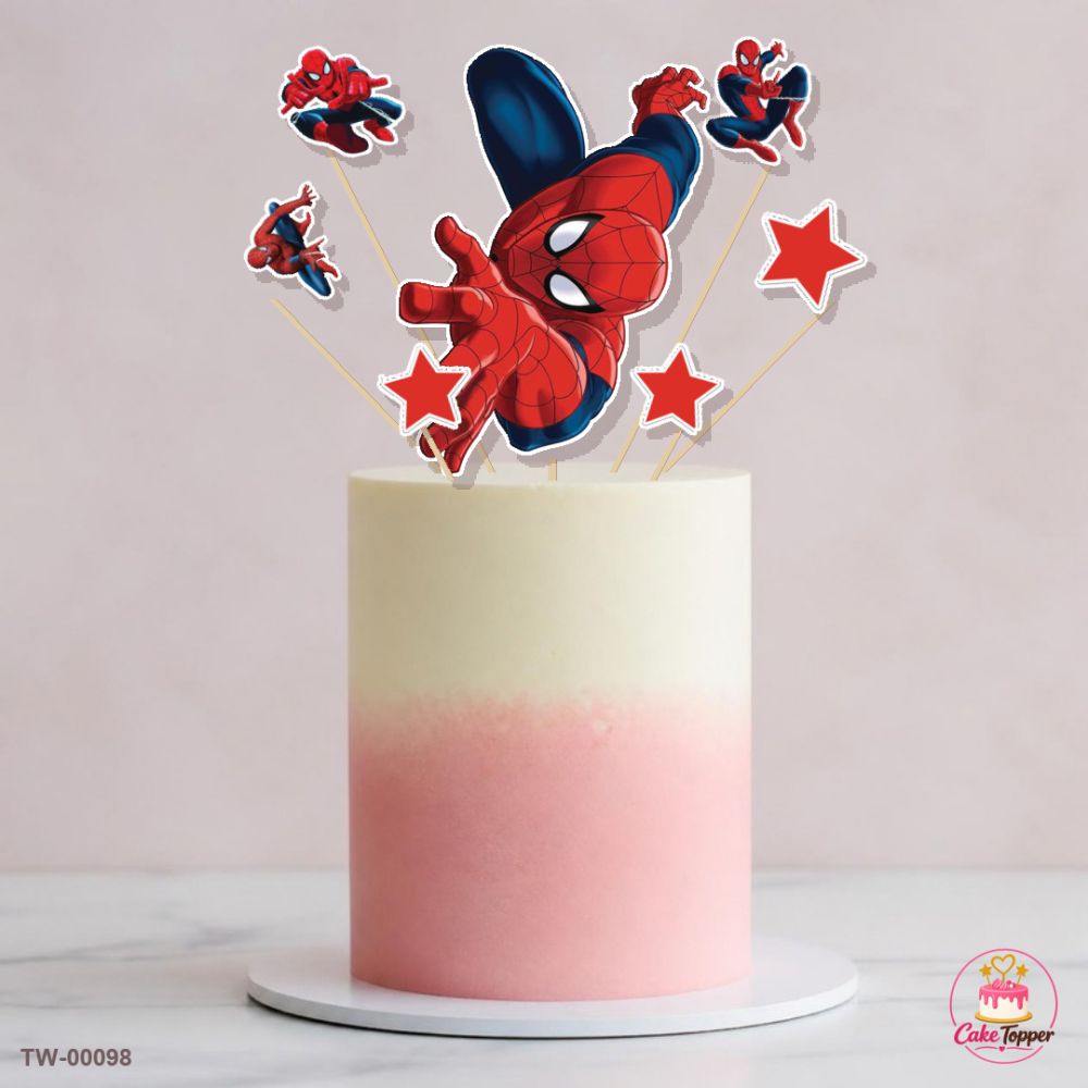 Spiderman Topper Sheet 02 on a cake