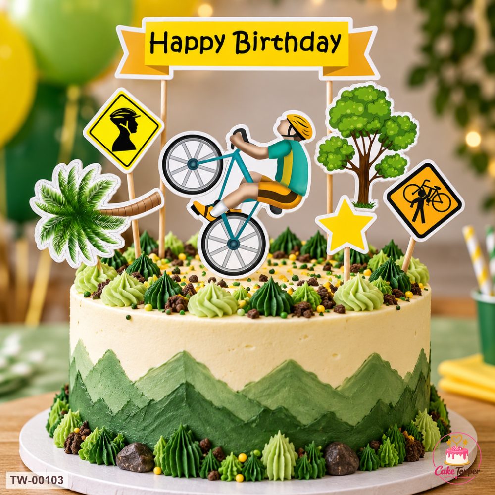 Vehicle Topper Sheet 02 on a cake