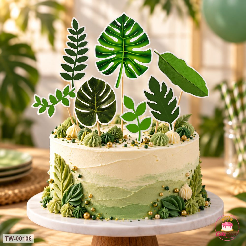 Trees Topper Sheet 02 on a cake