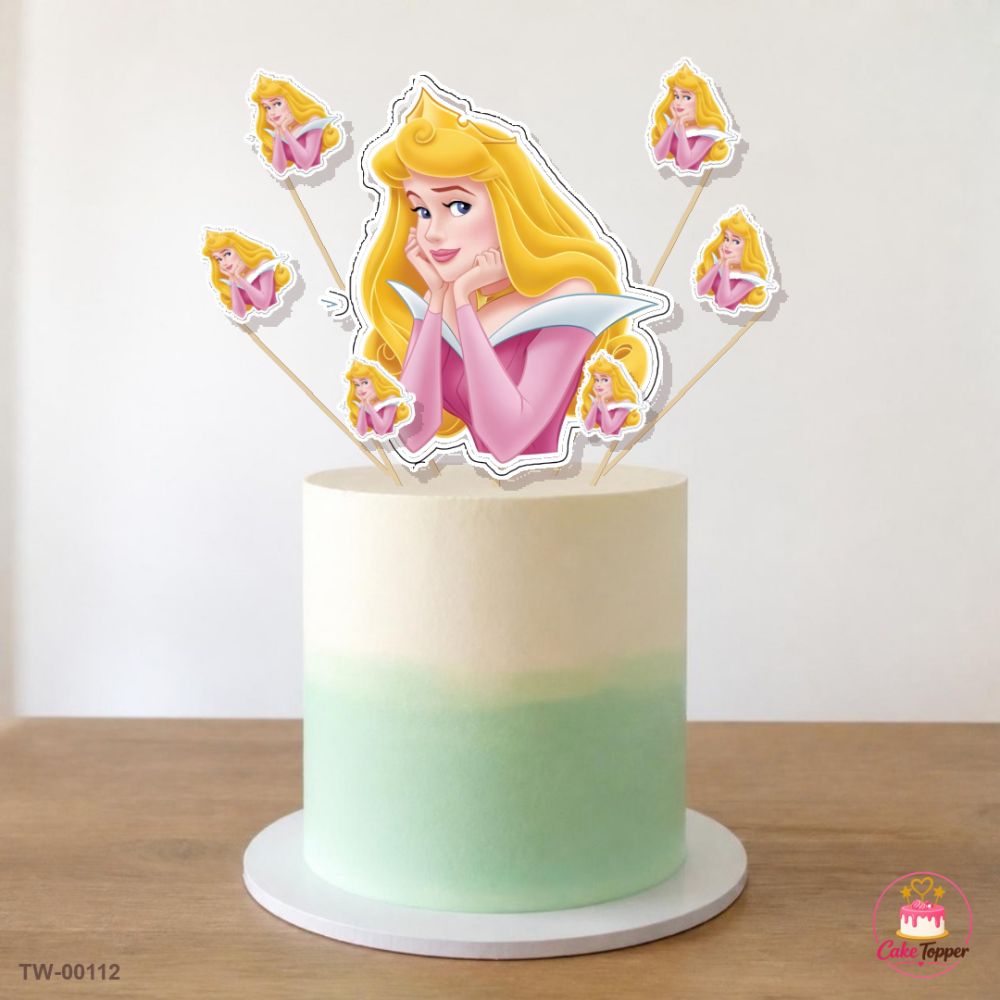 Aurora Topper Sheet 03 on a cake