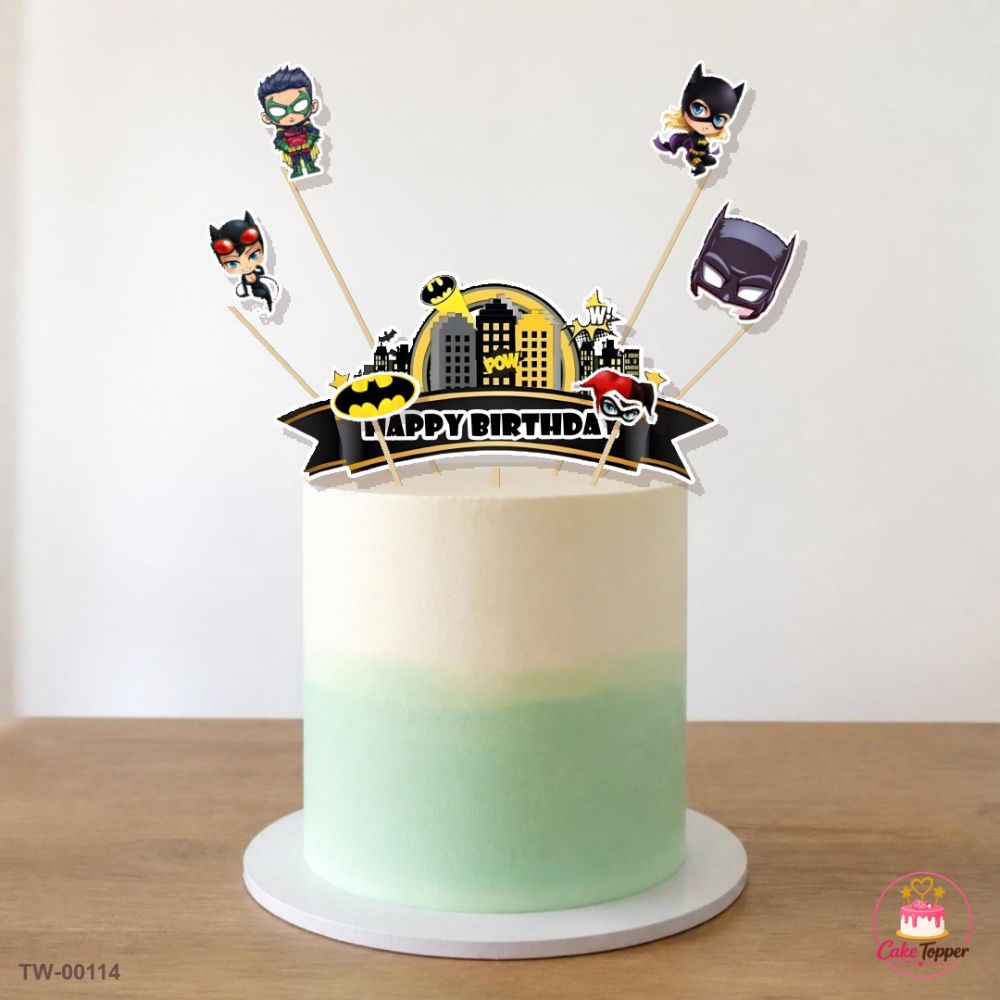 Batman Topper Sheet 03 on a cake