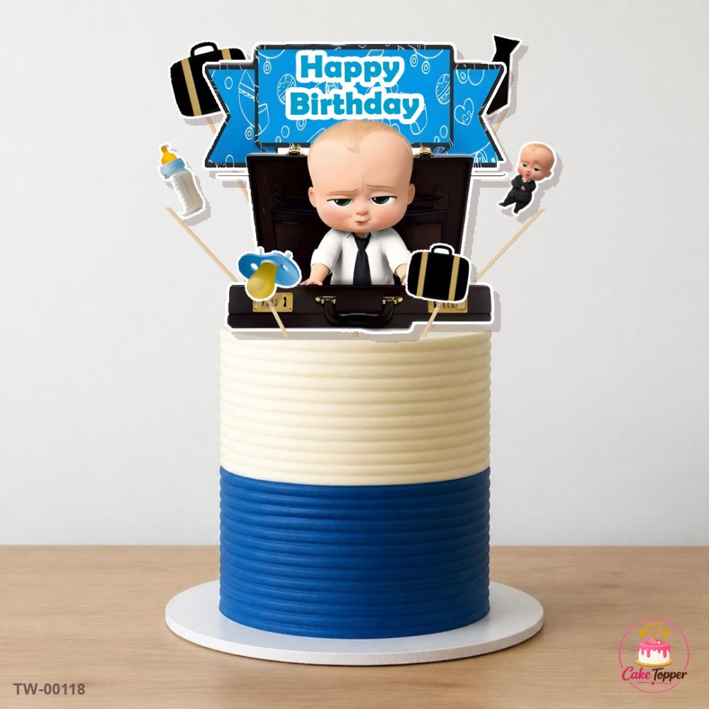 Boss Baby Topper Sheet 03 on a cake