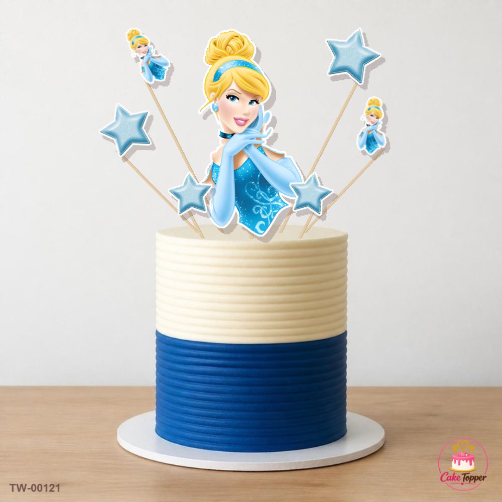 Cinderella Topper Sheet 03 on a cake