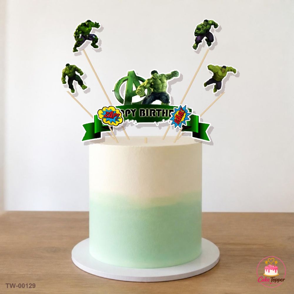 Hulk Topper Sheet 03 on a cake