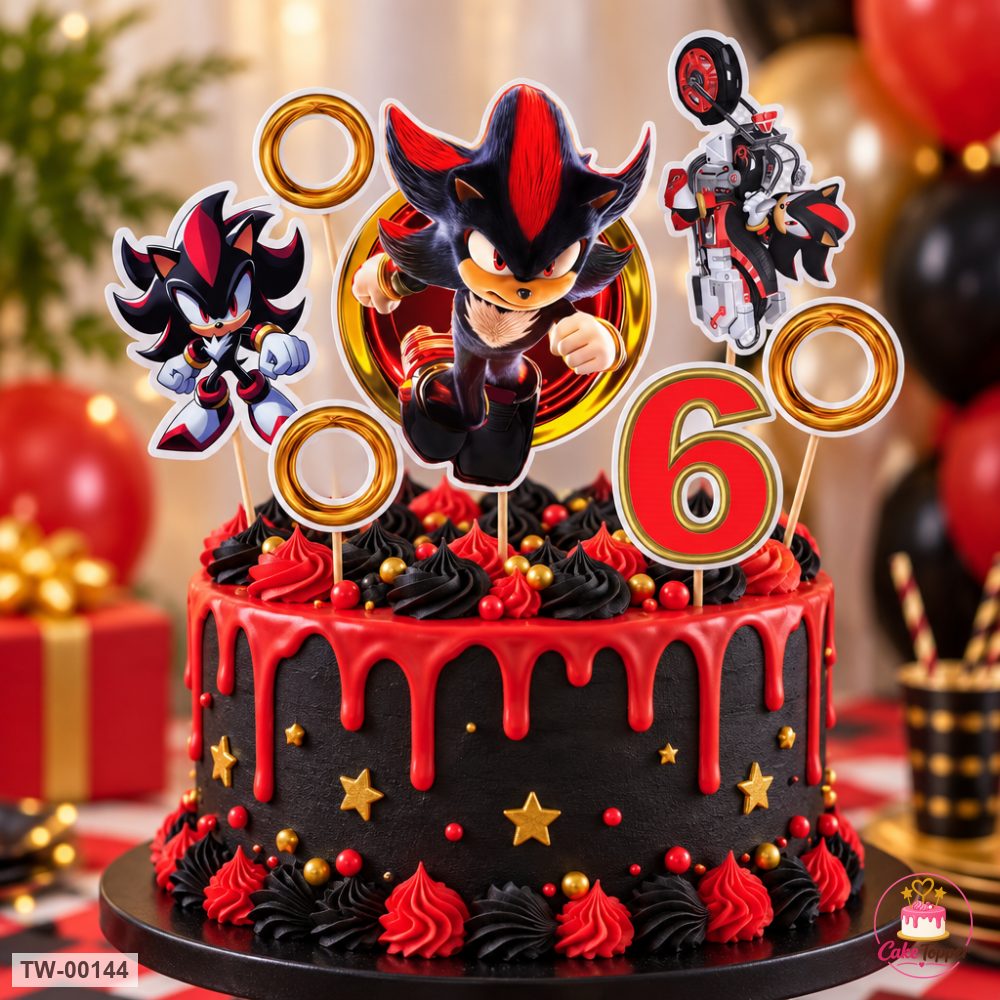 Shadow Topper Sheet 03 on a cake