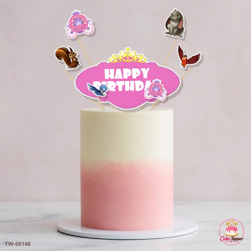 Sofia Topper Sheet 03 on a cake