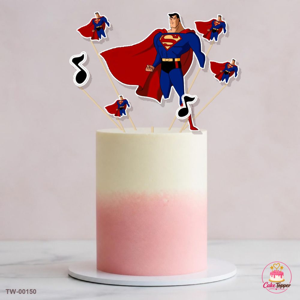 Superman Topper Sheet 03 on a cake