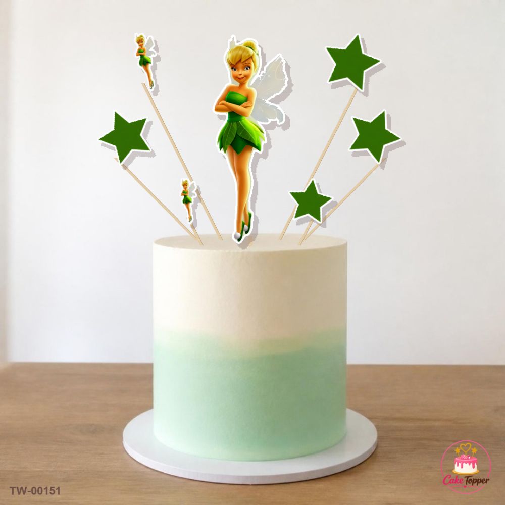 Tinker Bell Topper Sheet 03 on a cake