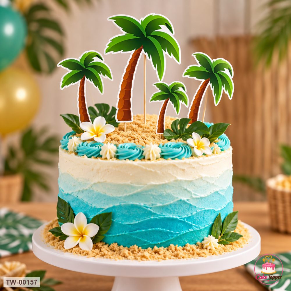 Trees Topper Sheet 03 on a cake