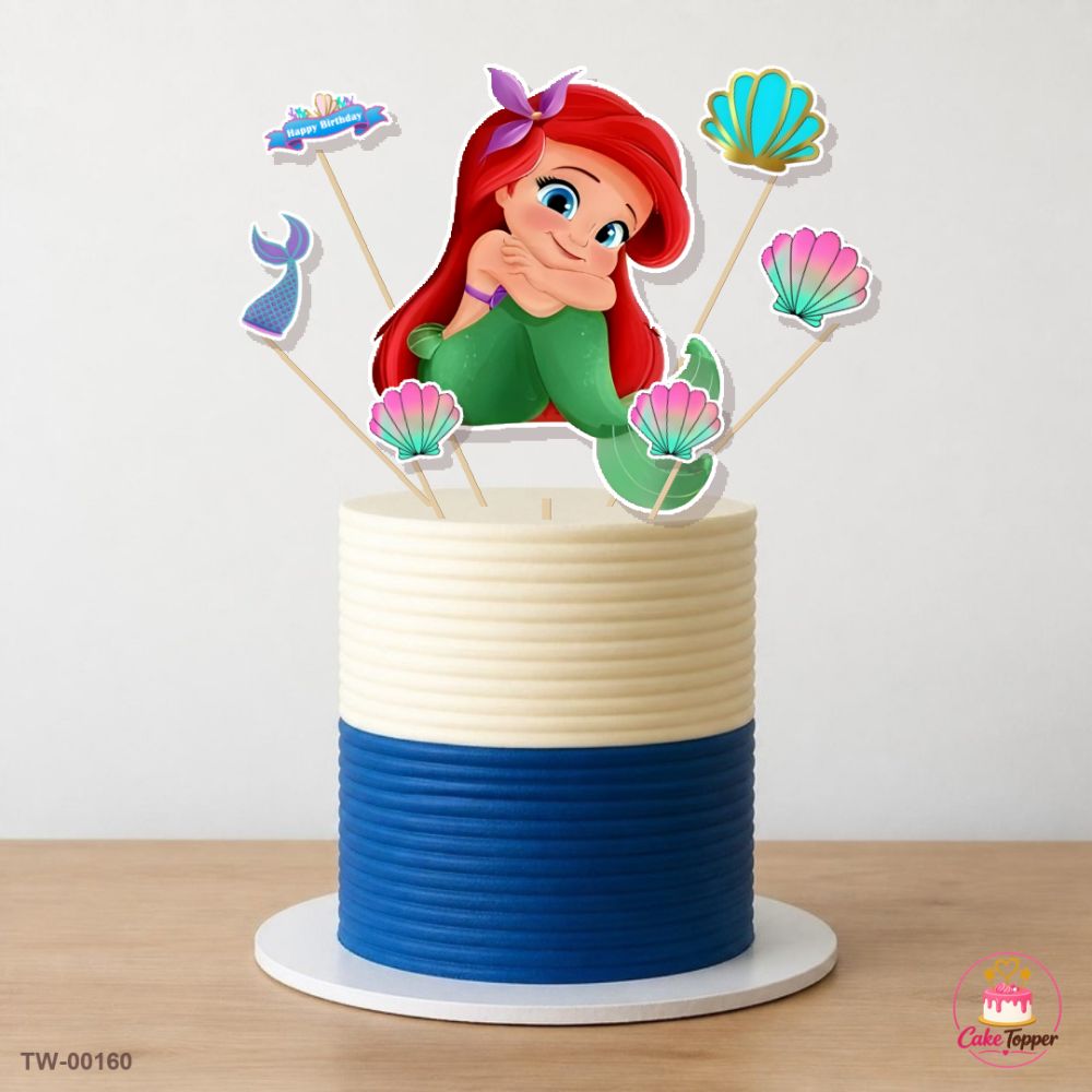 Ariel Topper Sheet 04 on a cake