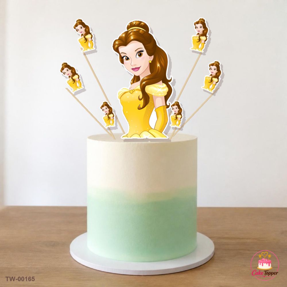 Belle Topper Sheet 04 on a cake