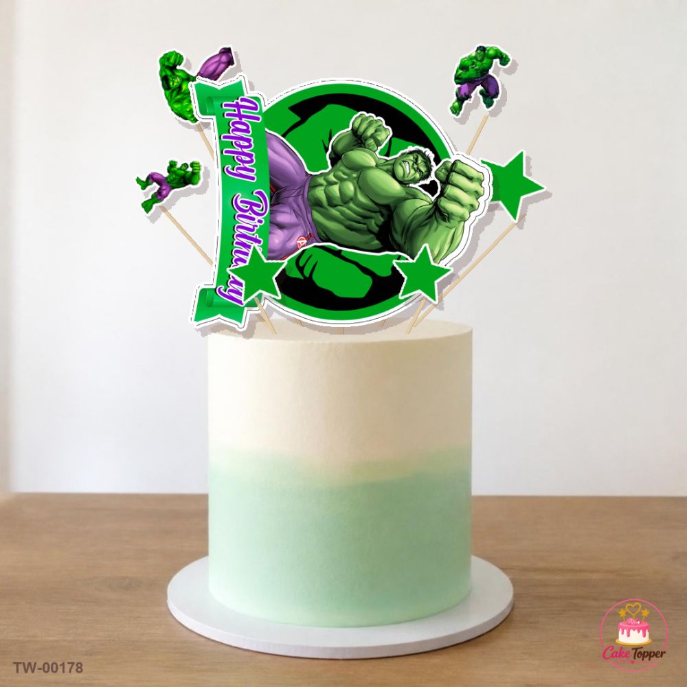Hulk Topper Sheet 04 on a cake