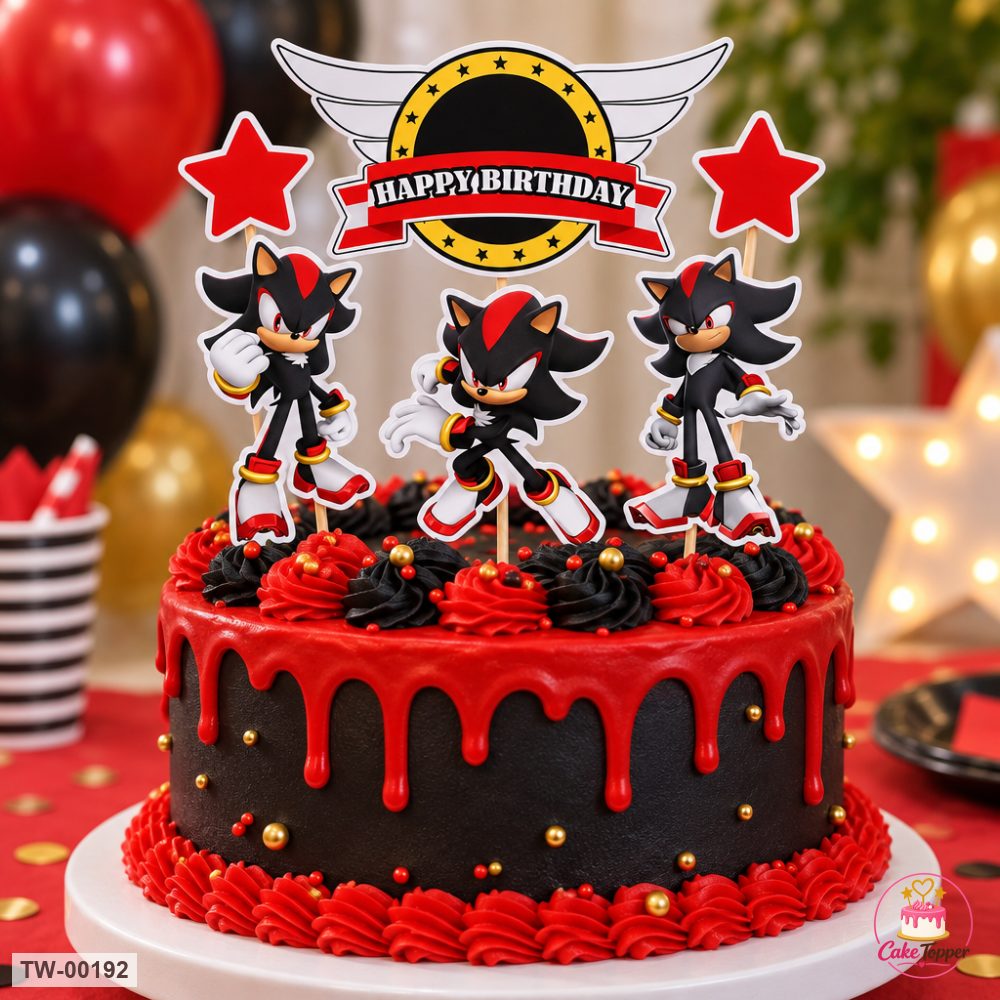 Shadow Topper Sheet 04 on a cake
