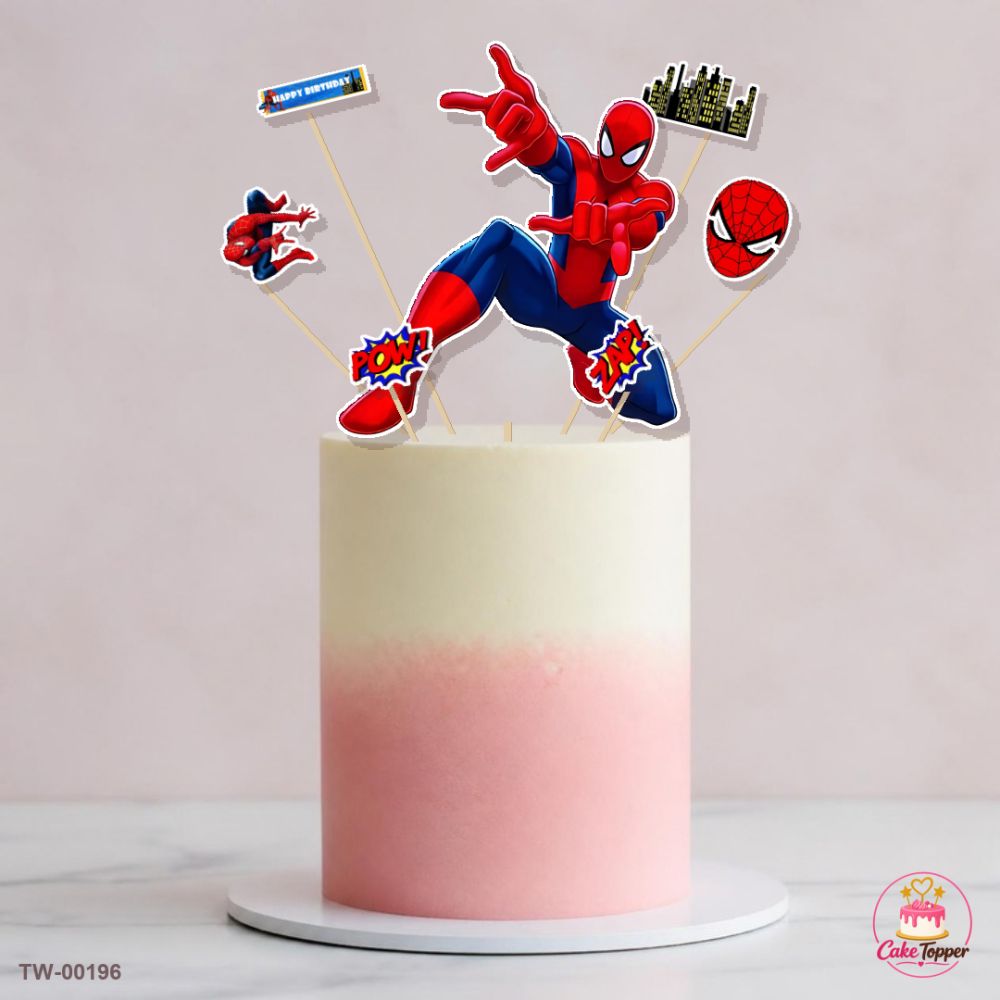 Spiderman Topper Sheet 04 on a cake
