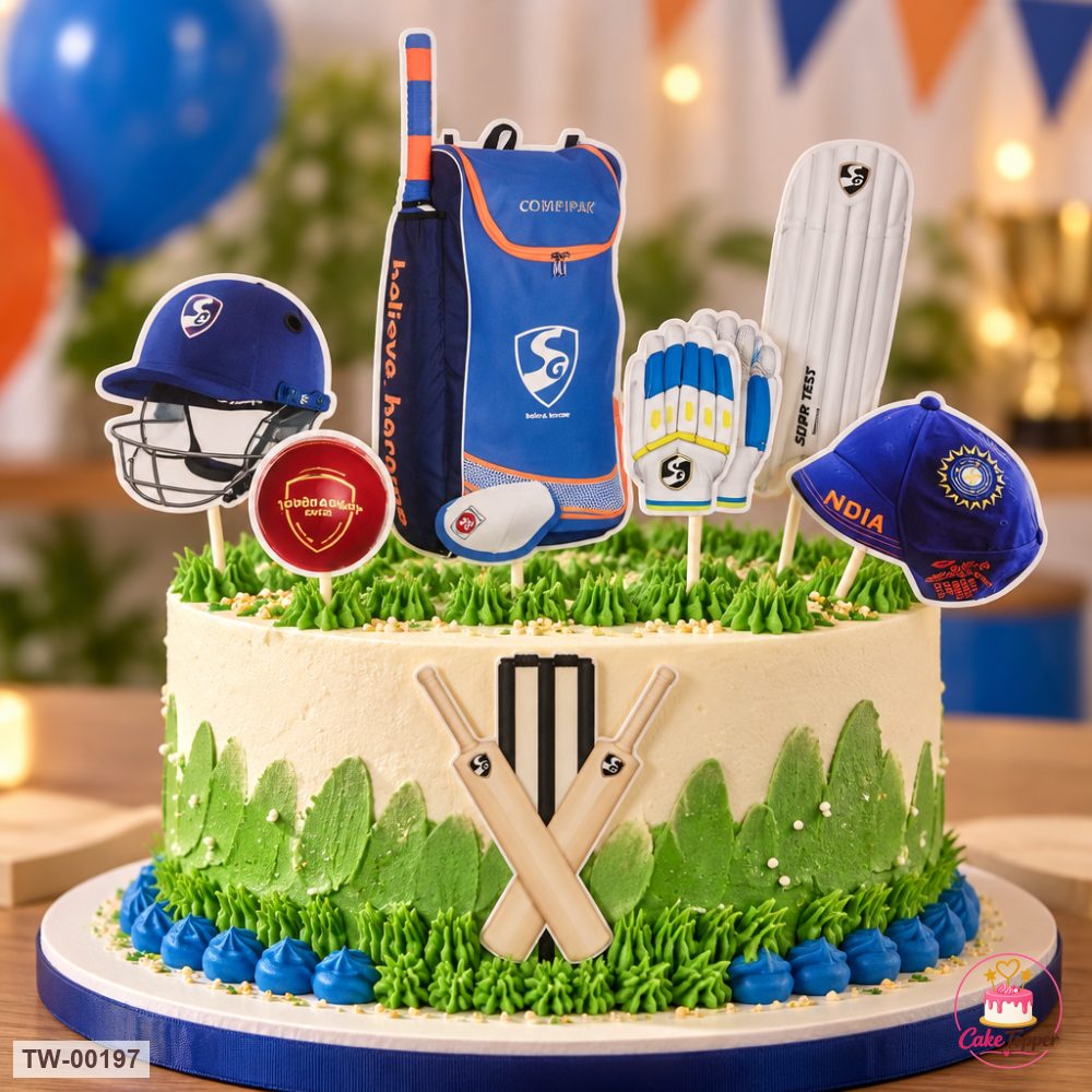 Sports Topper Sheet 04 on a cake