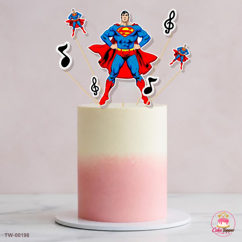 Superman Topper Sheet 04 on a cake