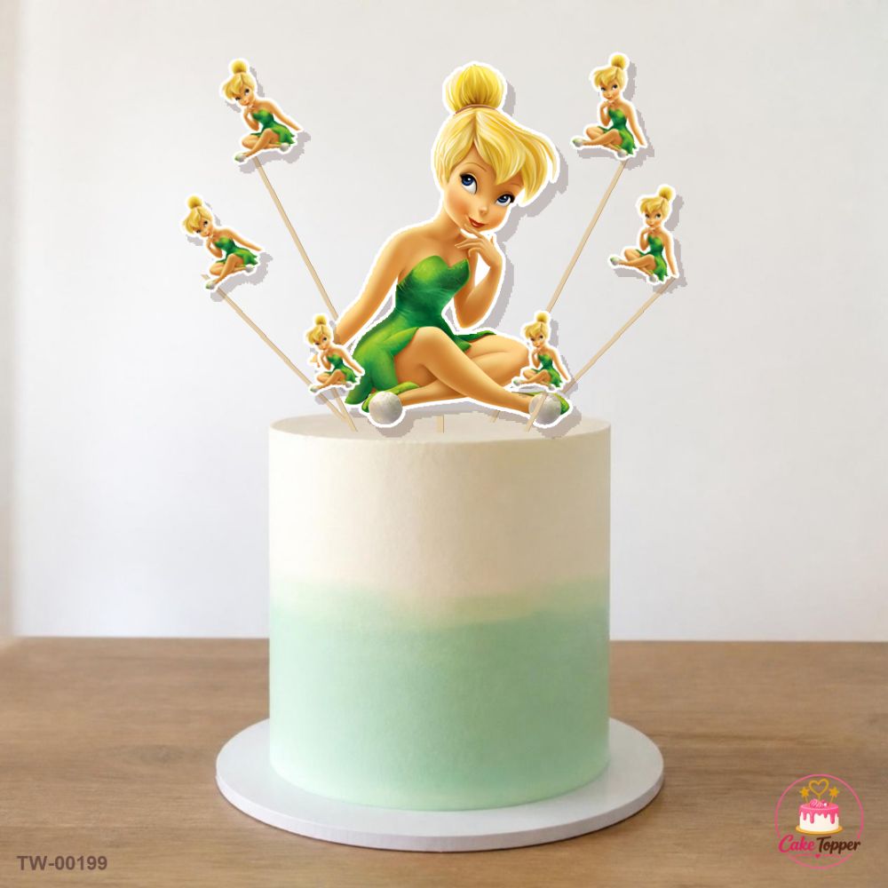 Tinker Bell Topper Sheet 04 on a cake