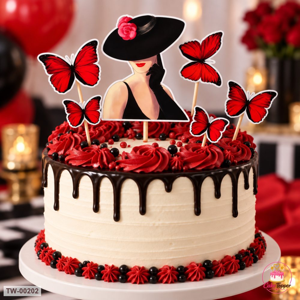For Her Topper Sheet 04 on a cake