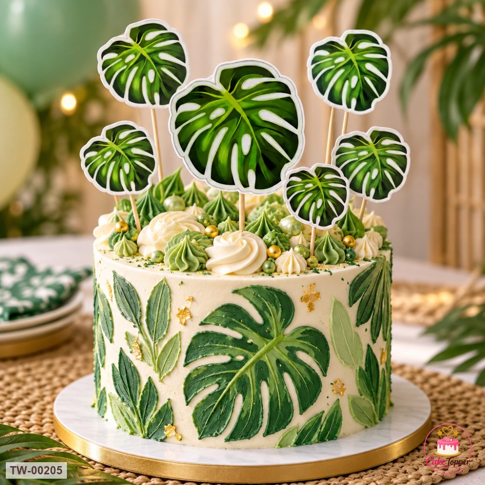 Trees Topper Sheet 04 on a cake