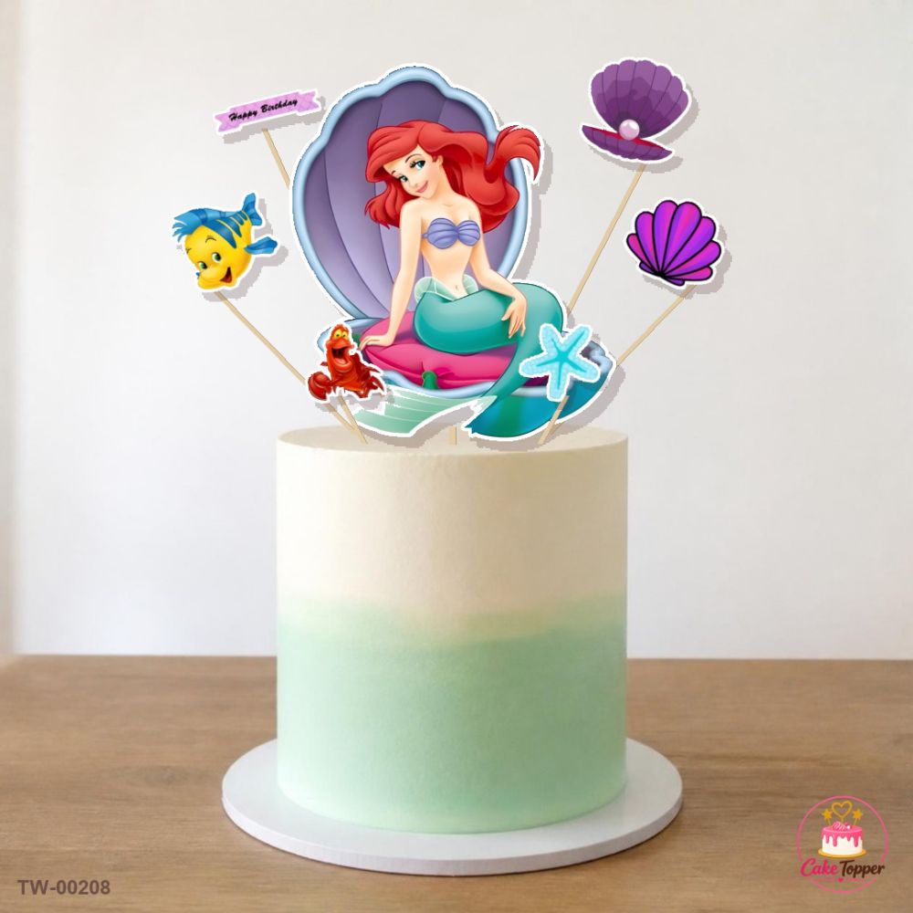Ariel Topper Sheet 05 on a cake