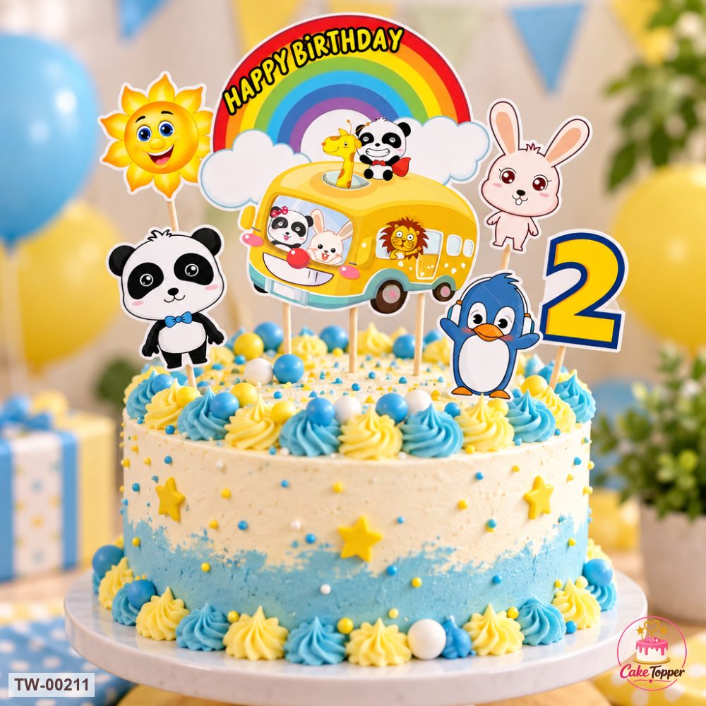 Bear Topper Sheet 05 on a cake