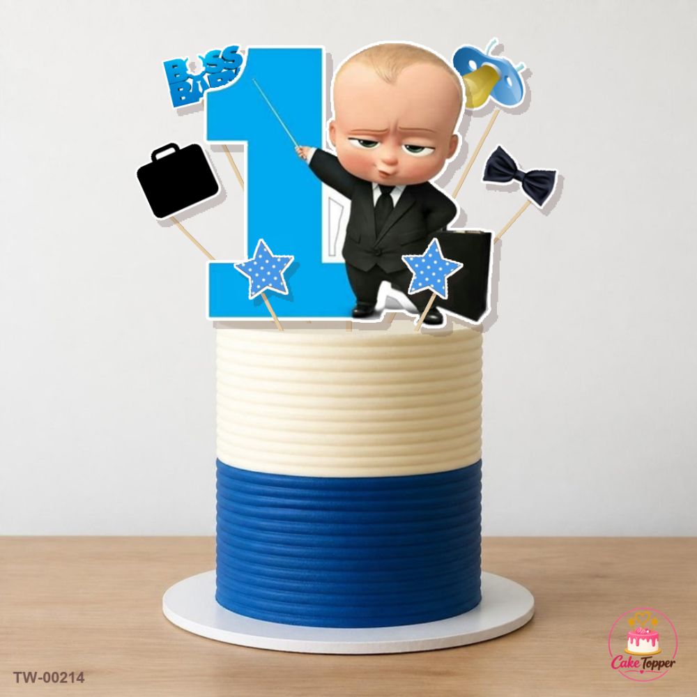 Boss Baby Topper Sheet 05 on a cake