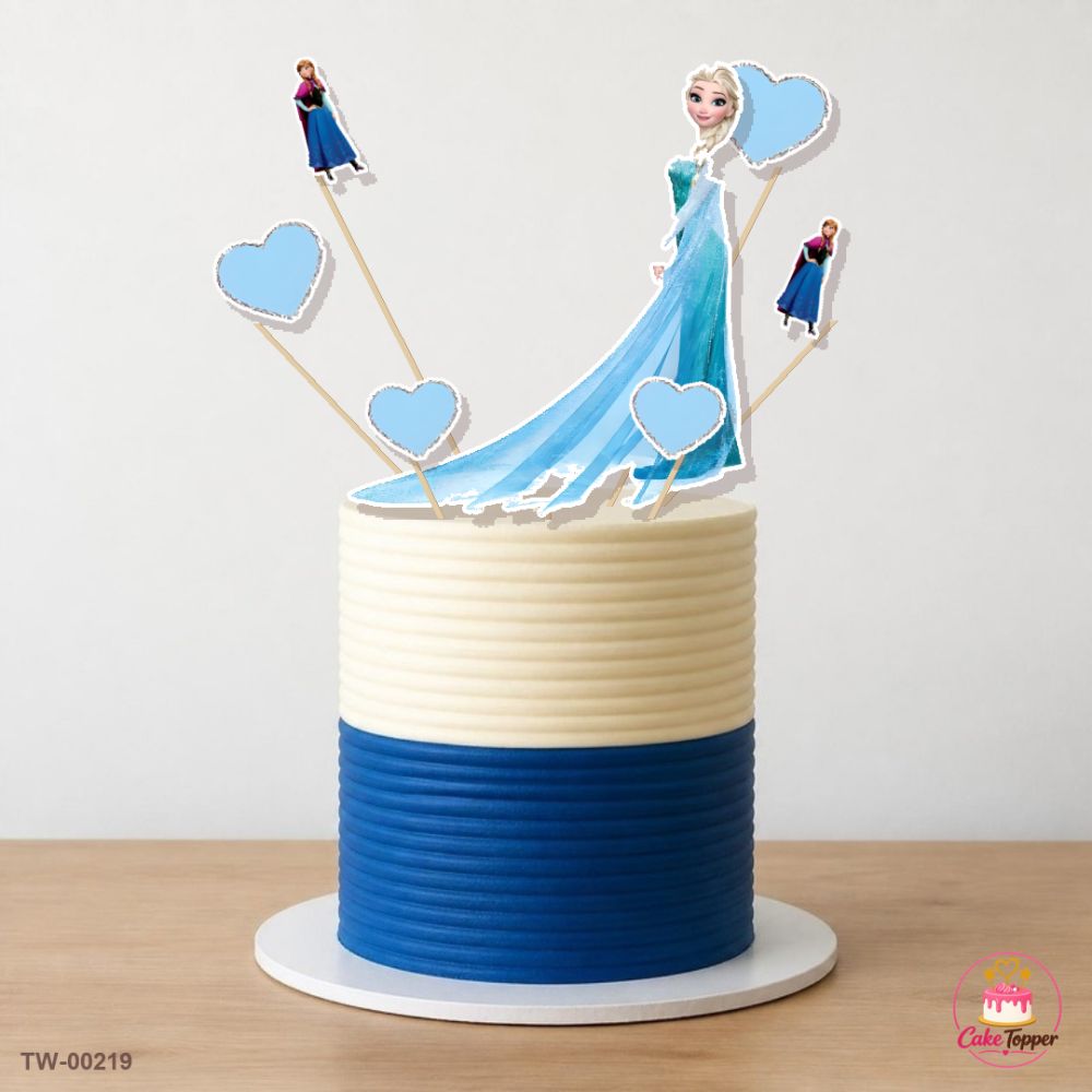 Elsa Topper Sheet 05 on a cake