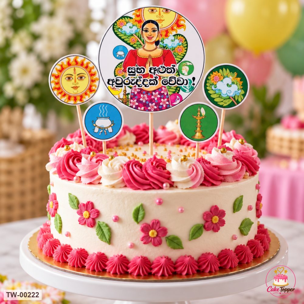Happy New Year Topper Sheet 05 on a cake