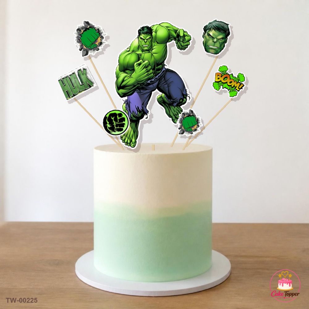 Hulk Topper Sheet 05 on a cake