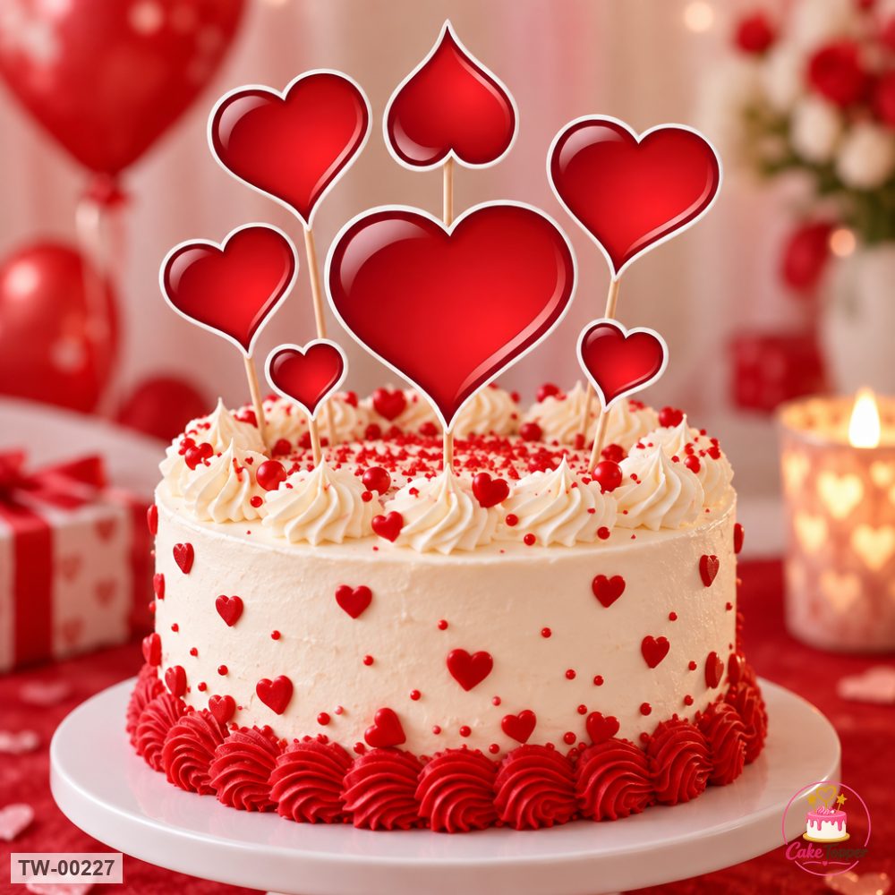 Love Topper Sheet 05 on a cake