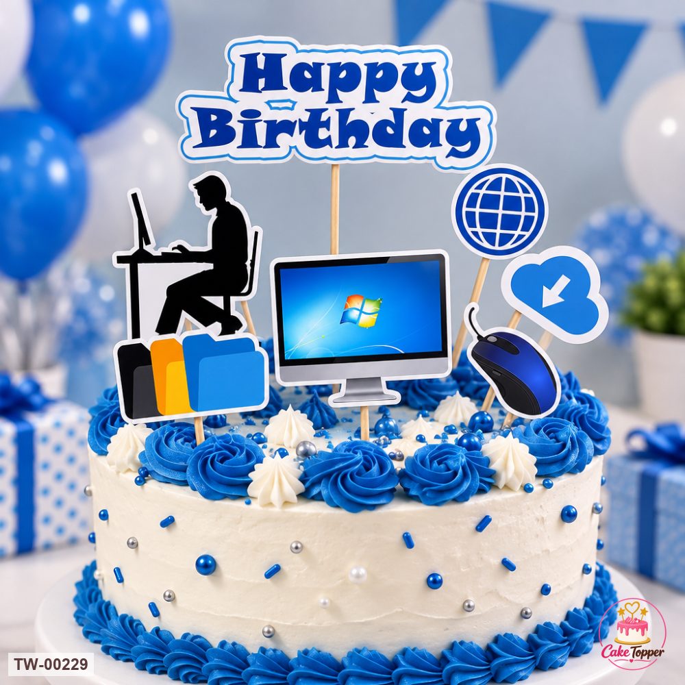 For Him Topper Sheet 05 on a cake