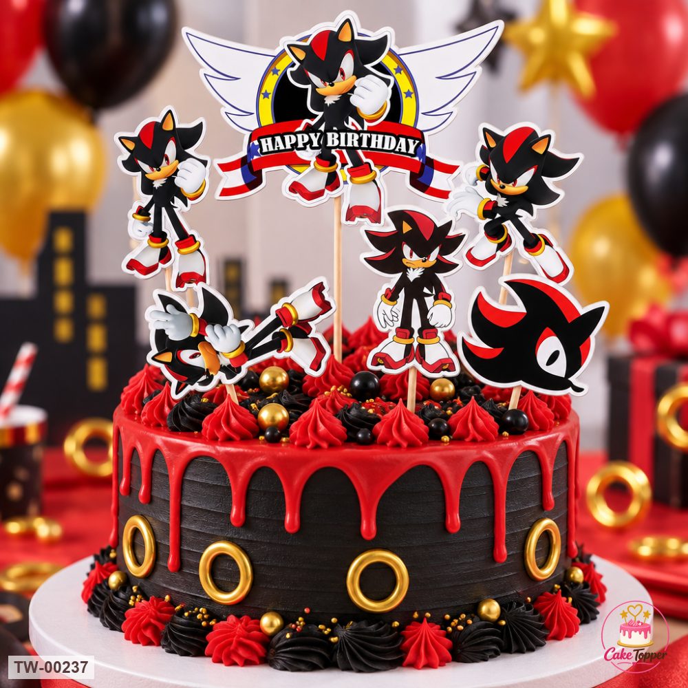 Shadow Topper Sheet 05 on a cake